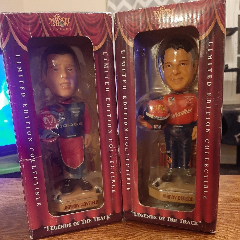Racecar driver bobble heads
